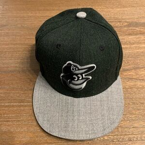 Vintage Melonwear Baltimore Orioles Baseball Wool Cap Embroidered Grey Black